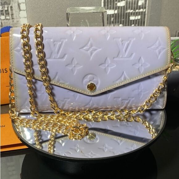 Authentic Louis Vuitton Monogram Vernis Portefeiulle Sarah Wallet - Picture 2 of 14